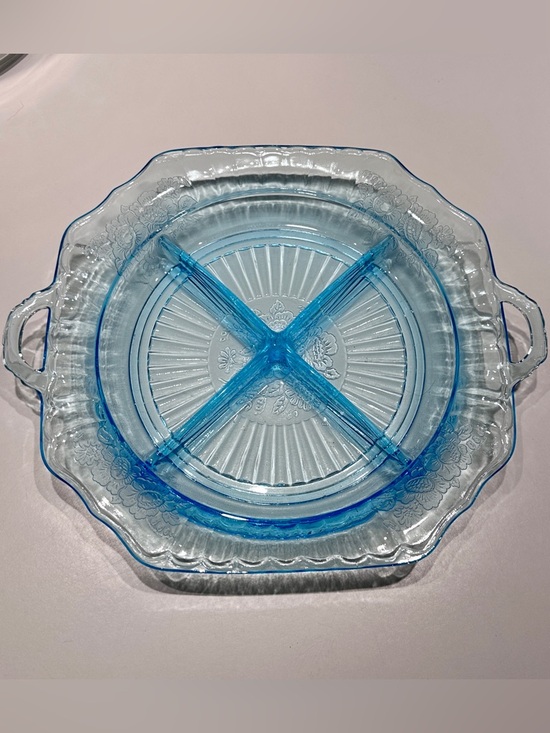Anchor Hocking Other - Vintage Anchor Hocking Depression Ware Mayfair Open Rose Four Part Relish Dish